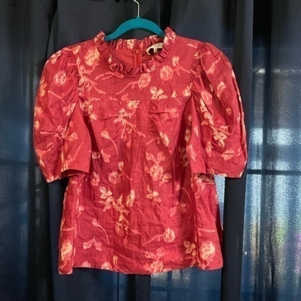 Sea New York Puff sleeve floral blouse top
